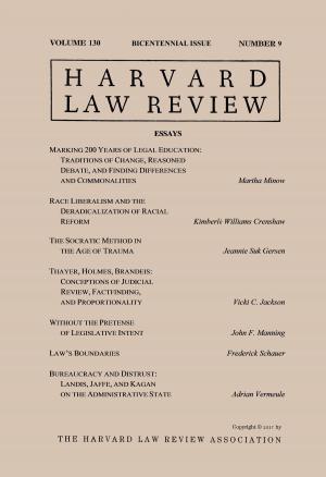 Cover of Harvard Law Review: Volume 130, Number 9 - Bicentennial Issue 2017