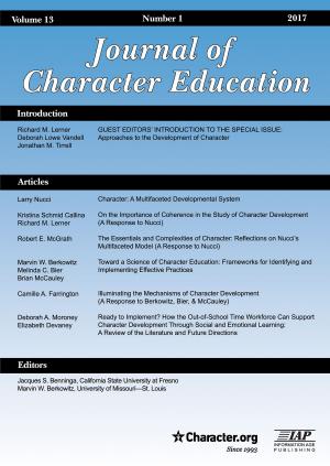 Cover of the book Journal of Character Education Issue by Thomas C. Hunt, Ellis A. Joseph, Ronald J. Nuzzi