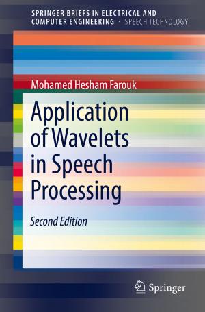 Cover of the book Application of Wavelets in Speech Processing by Adam A. Tracy, Sujata K. Bhatia, Krish W. Ramadurai