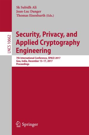 Cover of the book Security, Privacy, and Applied Cryptography Engineering by 賈蓉生、許世豪、林金池、賈敏原