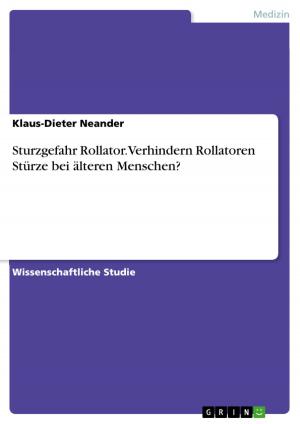 Cover of the book Sturzgefahr Rollator. Verhindern Rollatoren Stürze bei älteren Menschen? by Alexander Göbel