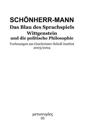 bigCover of the book Das Blau des Sprachspiels by 