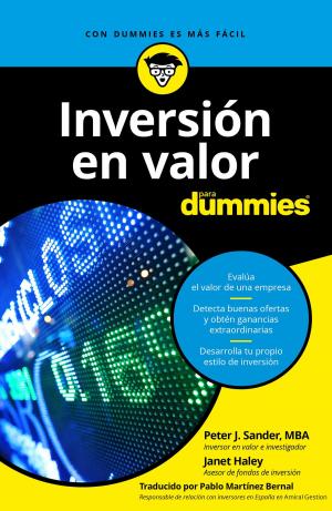 Cover of the book Inversión en valor para Dummies by Tom Anderson