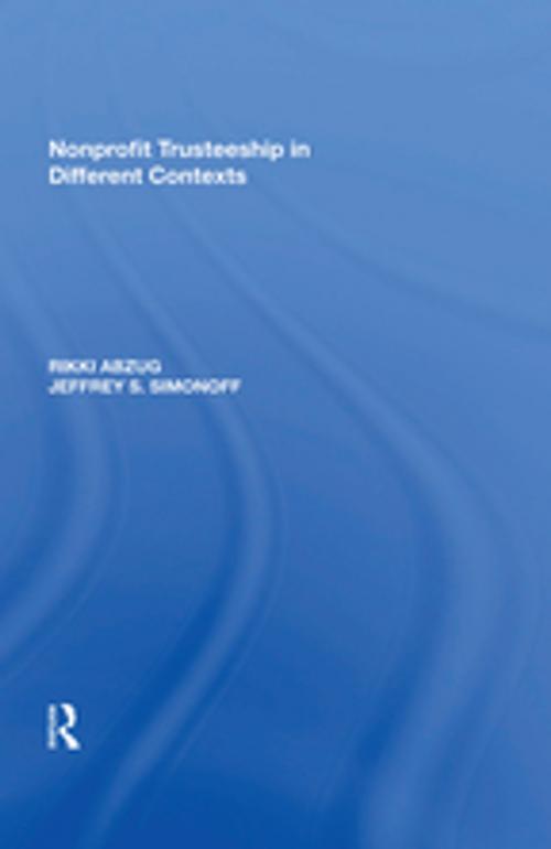 Cover of the book Nonprofit Trusteeship in Different Contexts by Rikki Abzug, Taylor and Francis