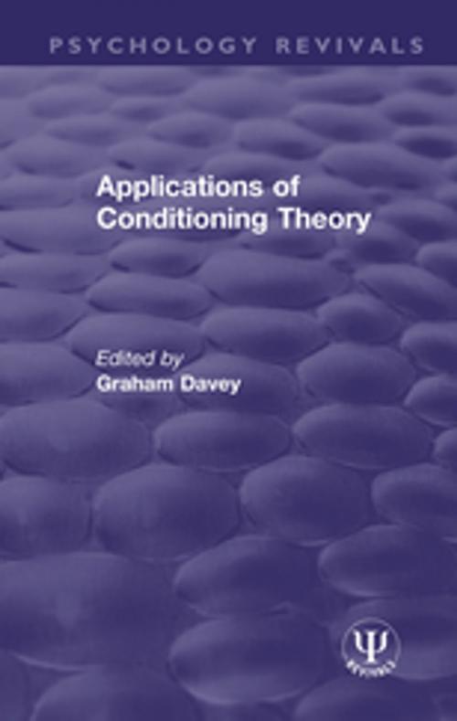 Cover of the book Applications of Conditioning Theory by , Taylor and Francis
