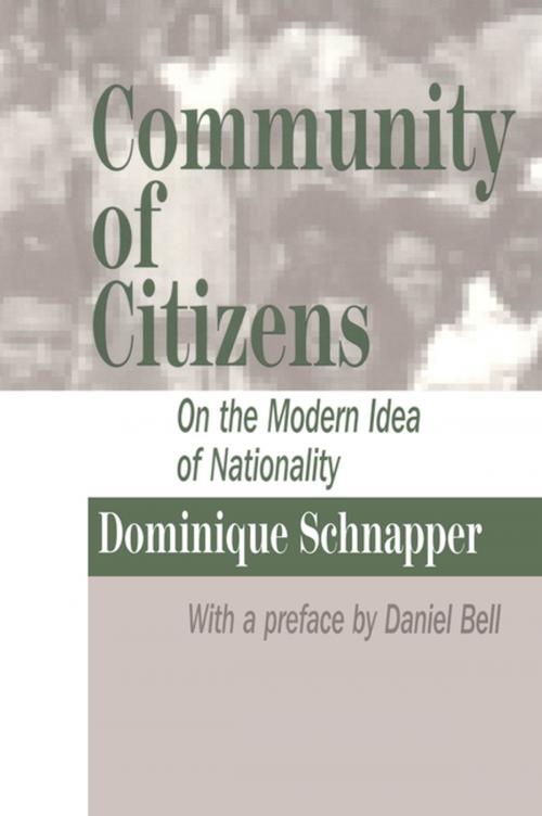Cover of the book Community of Citizens by Dominique Schnapper, Taylor and Francis