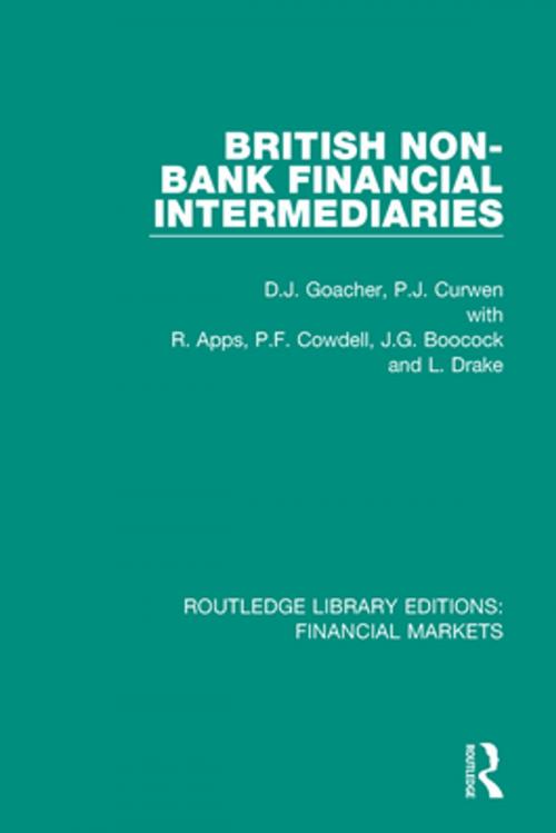 Cover of the book British Non-Bank Financial Intermediaries by David J. Goacher, Peter J Curwen, R. Apps, Grahame Boocock, Leigh Drake, Taylor and Francis