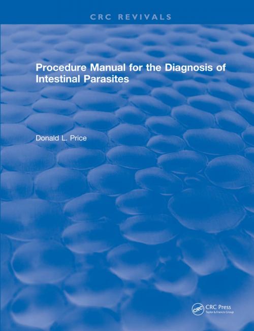 Cover of the book Procedure Manual for the Diagnosis of Intestinal Parasites by Donald L. Price, CRC Press