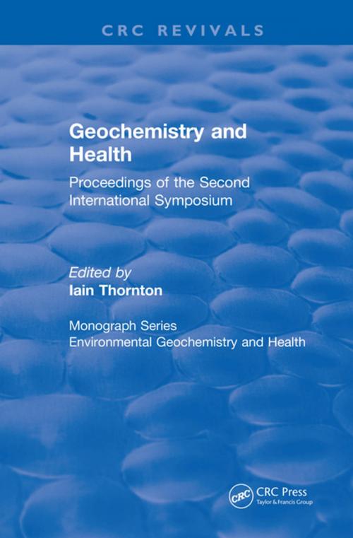 Cover of the book Geochemistry and Health (1988) by J.N. Martin, CRC Press