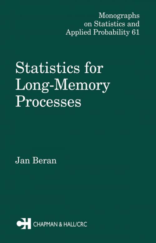 Cover of the book Statistics for Long-Memory Processes by Jan Beran, CRC Press