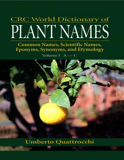 Cover of the book CRC World Dictionary of Plant Names by Umberto Quattrocchi, CRC Press