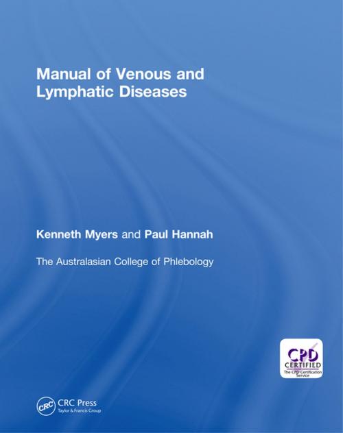 Cover of the book Manual of Venous and Lymphatic Diseases by Australasian College of Phlebology, CRC Press