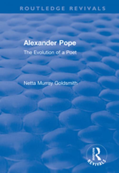 Cover of the book Alexander Pope by Netta Murray Goldsmith, Taylor and Francis