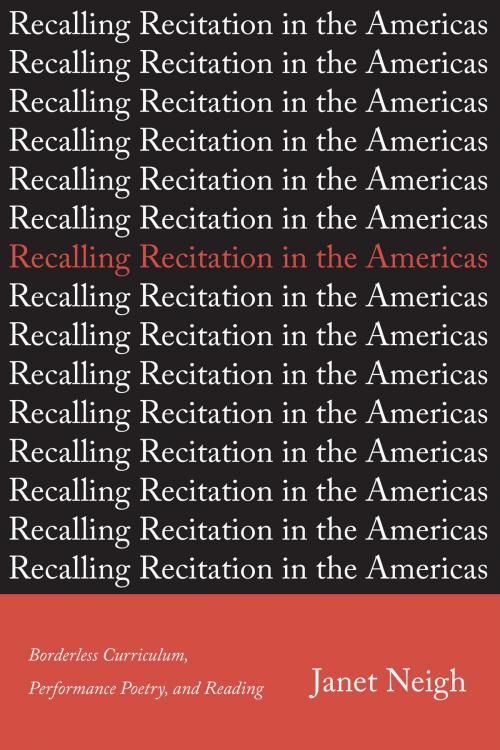 Cover of the book Recalling Recitation in the Americas by Janet  Neigh, University of Toronto Press, Scholarly Publishing Division