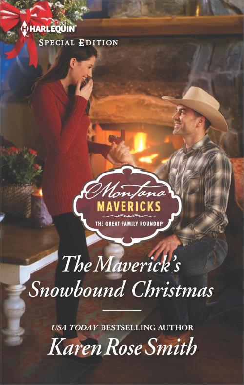 Cover of the book The Maverick's Snowbound Christmas by Karen Rose Smith, Harlequin