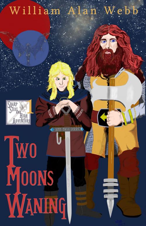 Cover of the book Two Moons Waning by William Alan Webb, Dingbat Publishing