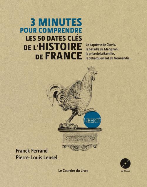 Cover of the book 3 minutes pour comprendre les 50 dates clés de l'histoire de france by Franck Ferrand, Pierre-Louis Lensel, Le Courrier du Livre