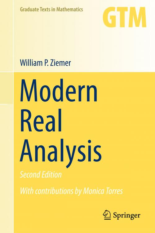Cover of the book Modern Real Analysis by Monica Torres, William P. Ziemer, Springer International Publishing