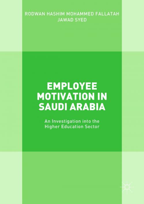 Cover of the book Employee Motivation in Saudi Arabia by Rodwan Hashim Mohammed Fallatah, Jawad Syed, Springer International Publishing