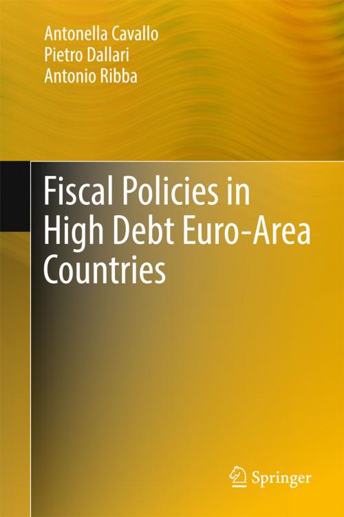 Cover of the book Fiscal Policies in High Debt Euro-Area Countries by Antonio Ribba, Pietro Dallari, Antonella Cavallo, Springer International Publishing
