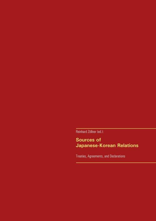 Cover of the book Sources of Japanese-Korean Relations by Reinhard Zöllner, Books on Demand
