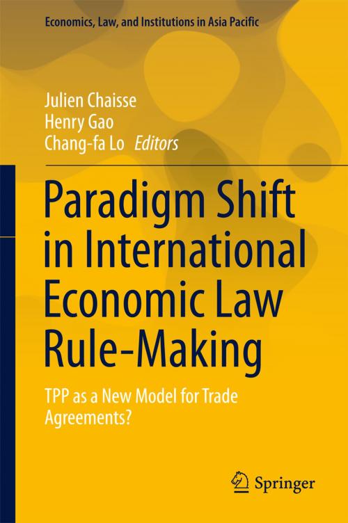 Cover of the book Paradigm Shift in International Economic Law Rule-Making by , Springer Singapore