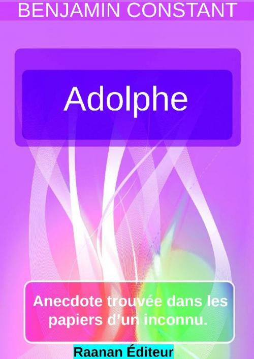 Cover of the book Adolphe by Benjamin Constant, Bookelis