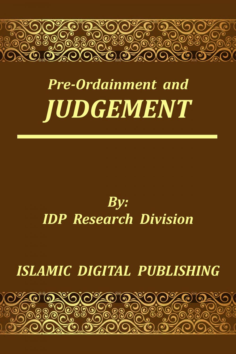 Big bigCover of Pre-ordainment and Judgement