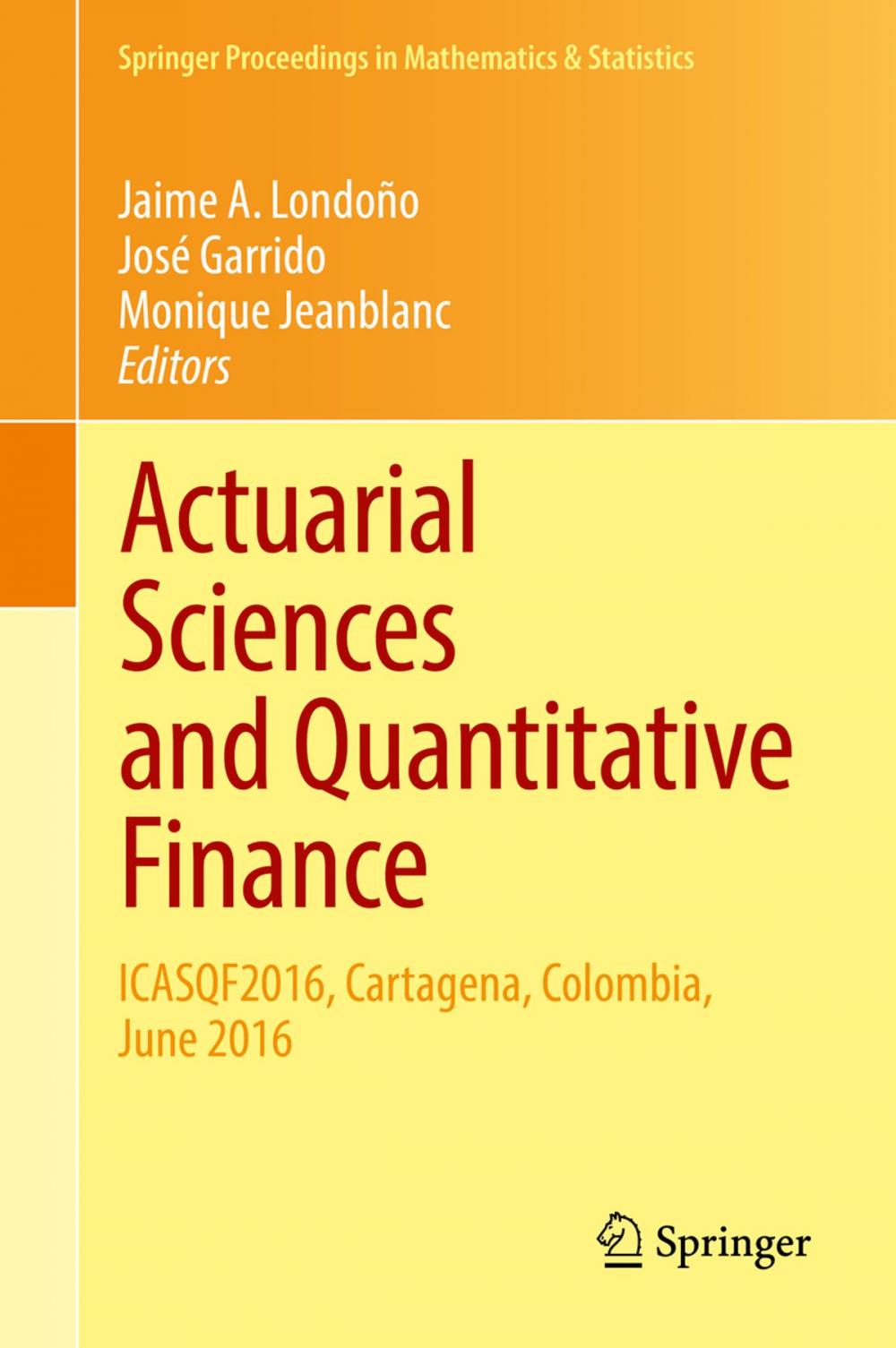 Big bigCover of Actuarial Sciences and Quantitative Finance