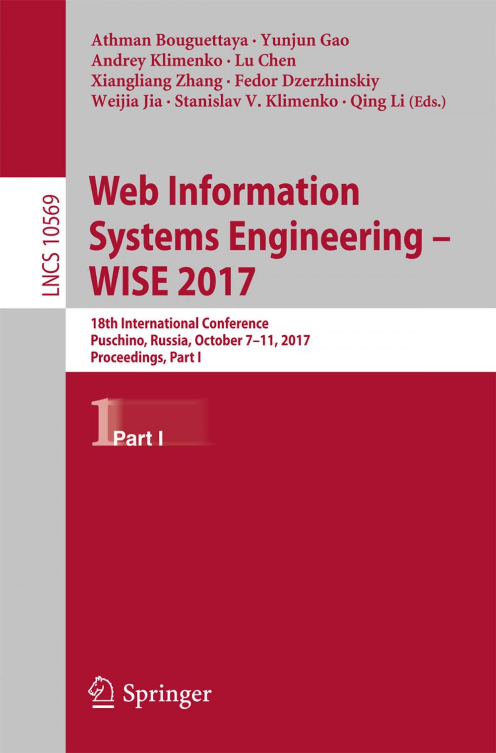 Big bigCover of Web Information Systems Engineering – WISE 2017