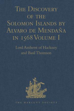 Book cover of The Discovery of the Solomon Islands by Alvaro de Mendaña in 1568