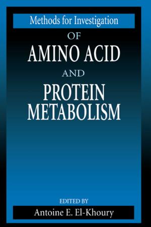 Cover of the book Methods for Investigation of Amino Acid and Protein Metabolism by Frank Collins, Frédéric Blin
