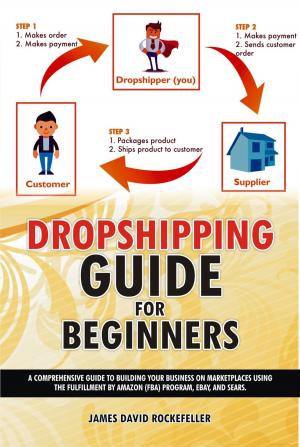 Book cover of Dropshipping Guide for Beginners: A comprehensive guide to building your business on marketplaces using the Fulfillment by Amazon (FBA) program, eBay, and Sears