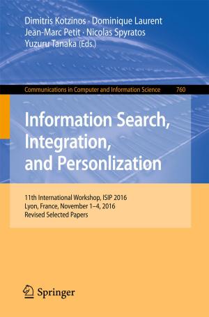 Cover of the book Information Search, Integration, and Personlization by Sviatoslav Timashev, Anna Bushinskaya