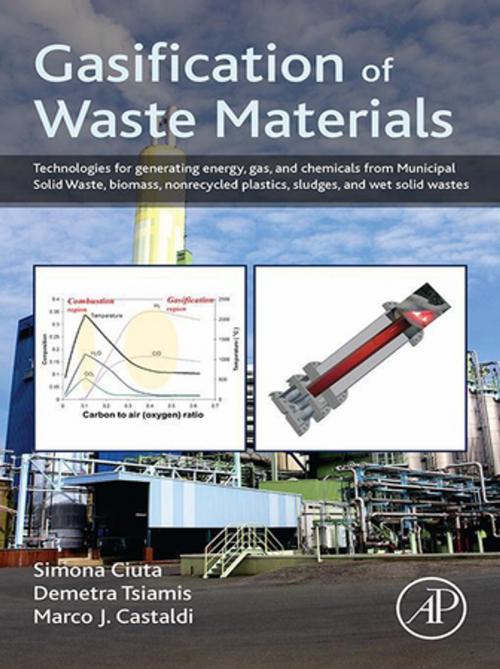 Cover of the book Gasification of Waste Materials by Demetra Tsiamis, Simona Ciuta, Marco J. Castaldi, Elsevier Science