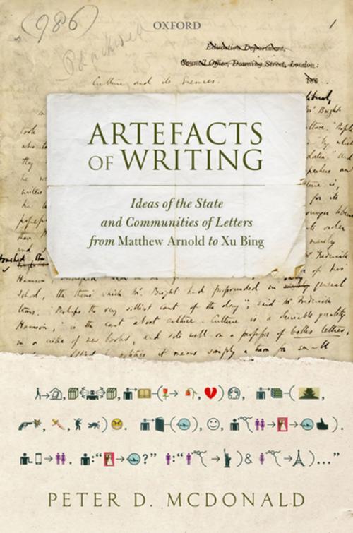 Cover of the book Artefacts of Writing by Peter D. McDonald, OUP Oxford