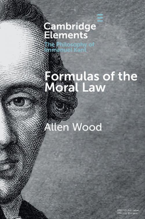Cover of the book Formulas of the Moral Law by Allen Wood, Cambridge University Press