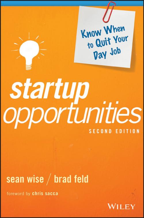 Cover of the book Startup Opportunities by Sean Wise, Brad Feld, Wiley