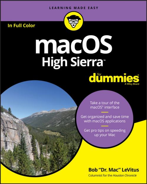Cover of the book macOS High Sierra For Dummies by Bob LeVitus, Wiley