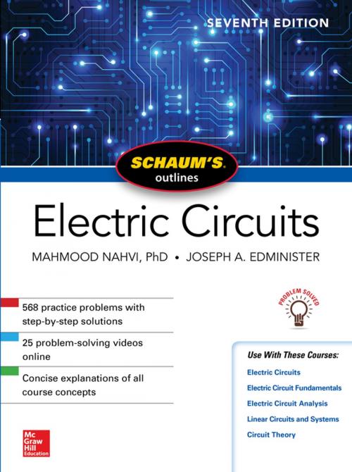 Cover of the book Schaum's Outline of Electric Circuits, seventh edition by Mahmood Nahvi, Joseph Edminister, McGraw-Hill Education