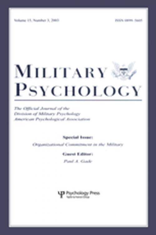 Cover of the book Organizational Commitment in the Military by , Taylor and Francis