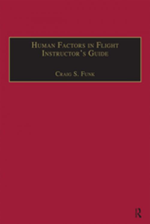 Cover of the book Human Factors in Flight Instructor's Guide by Craig S. Funk, CRC Press