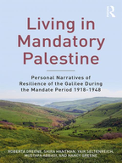 Cover of the book Living in Mandatory Palestine by Roberta R. Greene, Mustafa Abbasi, Yair Seltenreich, Nancy Greene, Shira Hantman, Taylor and Francis