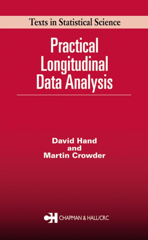 Cover of the book Practical Longitudinal Data Analysis by David J. Hand, CRC Press