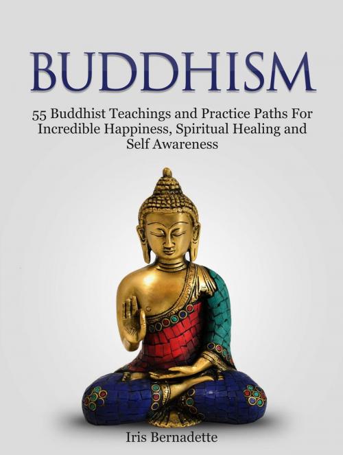 Cover of the book Buddhism: 55 Buddhist Teachings and Practice Paths For Incredible Happiness, Spiritual Healing and Self Awareness by Iris Bernadette, Cloud 42 Solutions