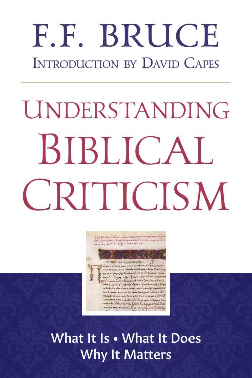 Cover of the book Understanding Biblical Criticism by David Capes, F. F. Bruce, Graham Hedges, Kingsley Books, Inc.