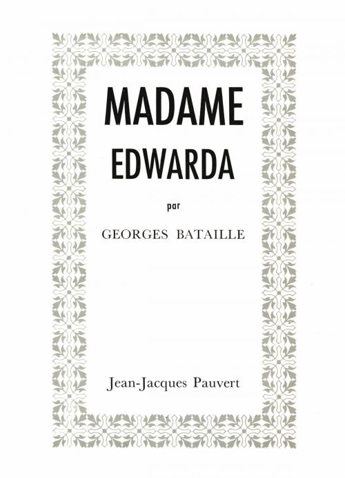 Cover of the book Madame Edwarda by Georges Bataille, Fayard/Pauvert