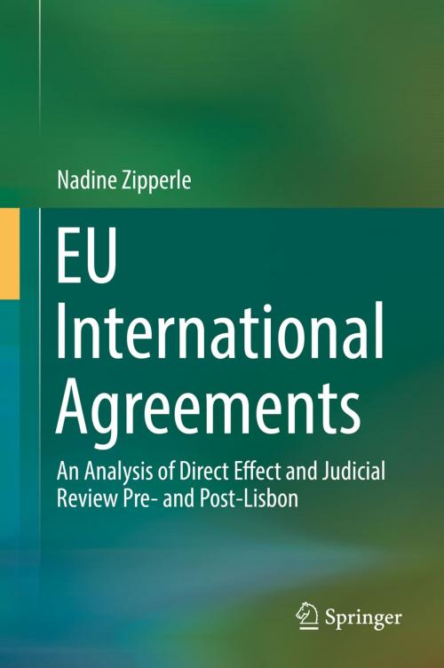 Cover of the book EU International Agreements by Nadine Zipperle, Springer International Publishing
