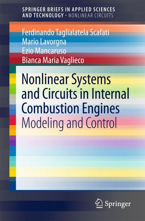 Cover of the book Nonlinear Systems and Circuits in Internal Combustion Engines by Ferdinando Taglialatela-Scafati, Bianca Maria Vaglieco, Ezio  Mancaruso, Mario Lavorgna, Springer International Publishing