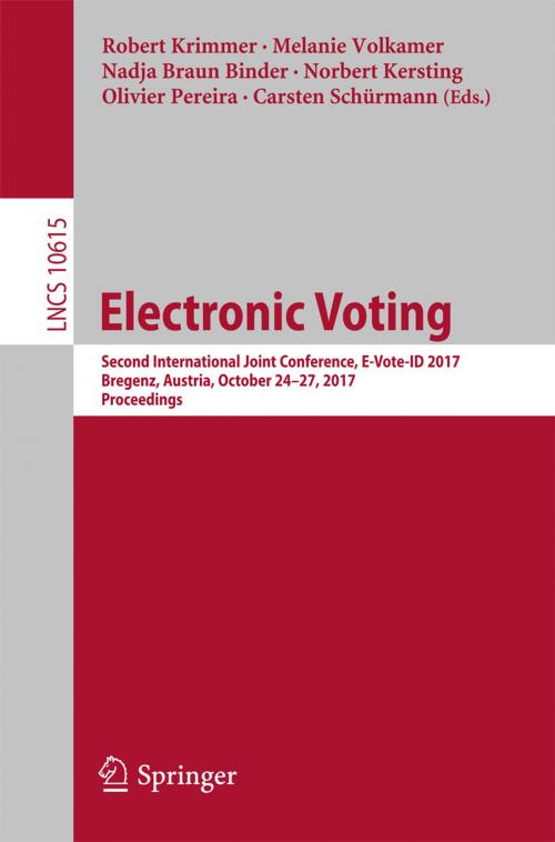 Cover of the book Electronic Voting by , Springer International Publishing